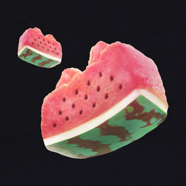 Floating Watermelon Slice by zkozkohi